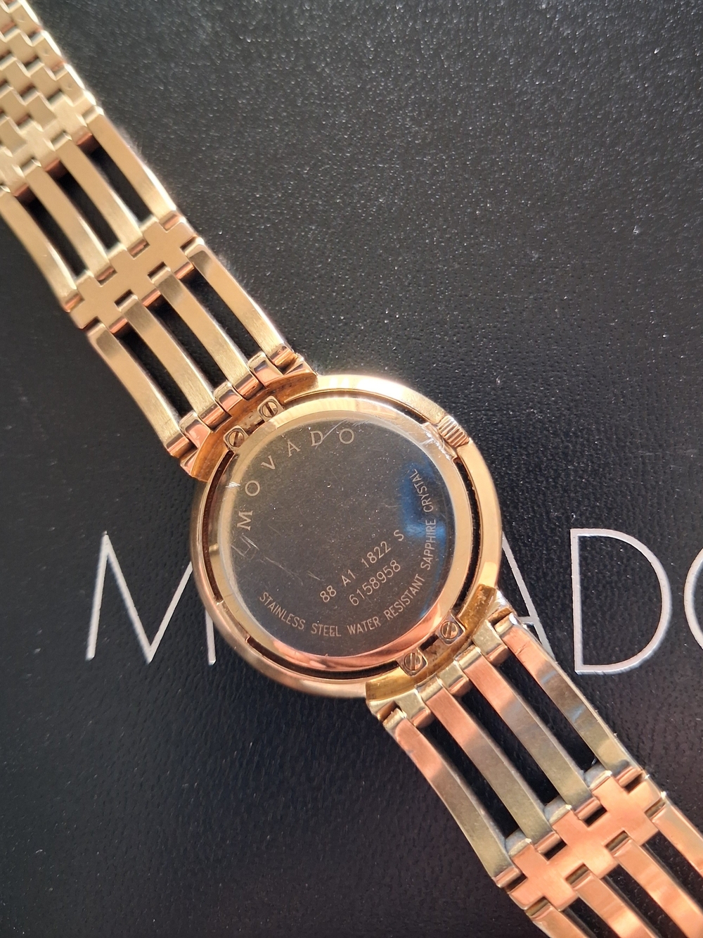 Movado Watch Gold and Diamond Women's Bracelet $2795 - Picture 11 of 16